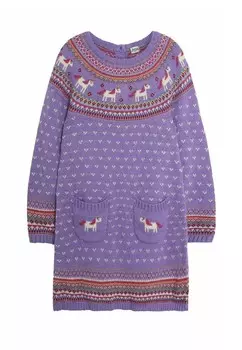 Платье-джемпер NICORN FAIR ISLE REGULAR FIT JoJo Maman Bb, фиолетовый
