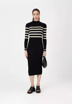 Платье-джемпер NMFIFI HIGH NECK DRESS Noisy May, черный