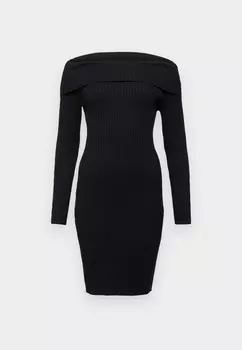 Платье-джемпер NMFIFI OFF SHOUDLER DRESS Noisy May, черный