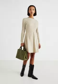Платье-джемпер ONLFIA CABLE DRESS ONLY, светло-коричневый