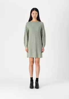 Платье-джемпер ONLFILIZ BOAT NECK DRESS KNT ONLY, зеленый