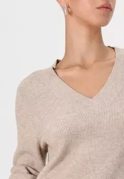 Платье-джемпер ONLKATIA V NECK DRESS ONLY Petite, светло-коричневый