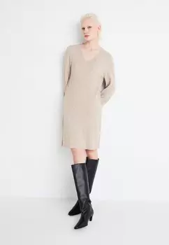 Платье-джемпер ONLKATIA VNECK DRESS ONLY, светло-коричневый