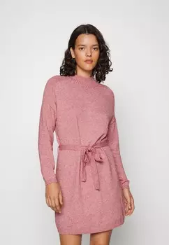 Платье-джемпер ONLLEVA BELT DRESS ONLY, светло-розовый