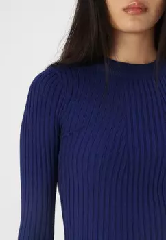 Платье-джемпер PCCRISTA O NECK DRESS Pieces, темно-синий