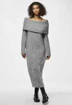 Платье-джемпер Pieces, серый