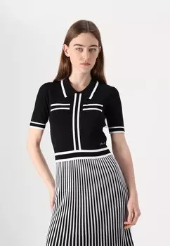 Платье-джемпер PLEATED DRESS KARL LAGERFELD, черный