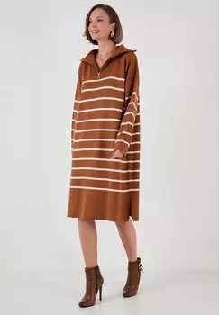 Платье-джемпер REGULAR FIT LELA, темно-коричневый