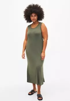 Платье-джемпер RMELLOSES Zizzi, темно-зеленый