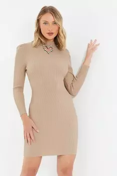 Платье-джемпер с вырезом в виде камня QUIZ Clothing