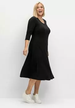 Платье-джемпер Sheego, черный