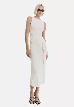Платье-джемпер Shift dress Mango, кремовый