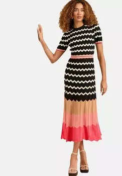 Платье-джемпер SHORT SLEEVE MIDI Love & Roses, черный