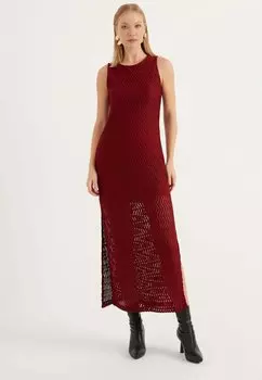 Платье-джемпер SLIT DETAILED MAXI SLEEVELESS DRESS - Maxi dress Herita, бургундия
