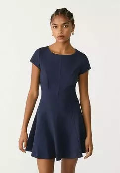 Платье-джемпер Stradivarius, темно-синий