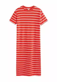 Платье-джемпер STRIPE LOOK SHORT SLEEVE Next, красный