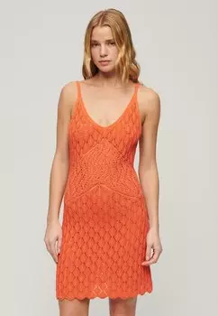 Платье-джемпер Superdry, коралл