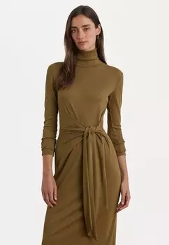 Платье-джемпер TIE-FRONT TURTLENECK DRESS Lauren Ralph Lauren, цвет Tan