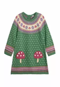 Платье-джемпер TOADSTOOL FAIR ISLE-REGULAR FIT JoJo Maman Bb, зеленый