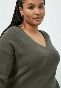 Платье-джемпер V-NECK CURVE PEPPERCORN, зеленый