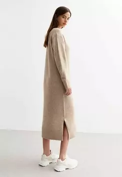 Платье-джемпер V NECK MIDI New Look, бежевый
