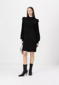 Платье-джемпер VIBOOBA FRILL DRESS VILA, черный