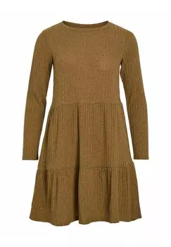 Платье-джемпер VILA, коричневый