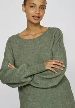 Платье-джемпер VILA, зеленый