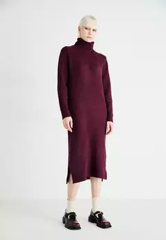 Платье-джемпер VMBOOM ROLLNECK DRESS Vero Moda, темно-красный