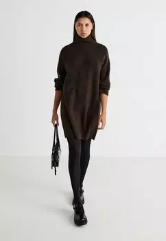 Платье-джемпер VMJUPITER COWLNECK SHORT DRESS Vero Moda, коричневый