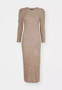 Платье-джемпер VMKIM UNECK LONG DRESS Vero Moda, коричневый