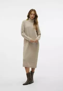 Платье-джемпер VMMARWA Vero Moda, бежевый