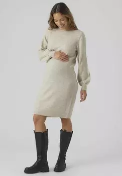 Платье-джемпер VMMLEFILE BALLOON LS BOATNECK Vero Moda, бежевый