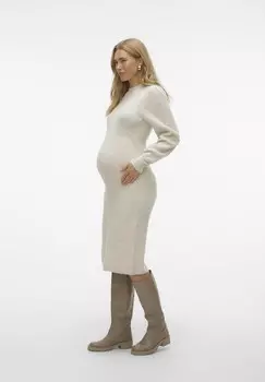 Платье-джемпер VMMVILLA O NECK Vero Moda Maternity, бежевый