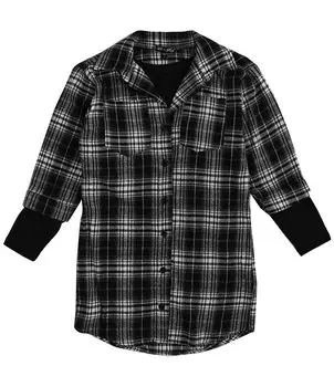 Платье-джемпер в клетку с двумя фермами Ava & Yelly для больших девочек 7–16 лет, черный