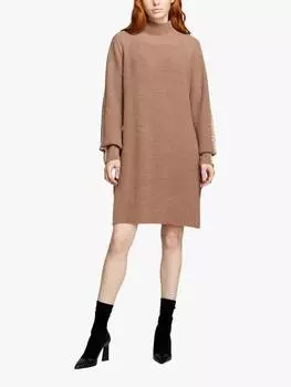 Платье-джемпер в контрастную полоску SISLEY, цвет Beige/White