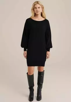 Платье-джемпер WE Fashion, черный