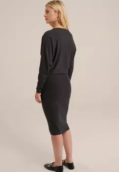 Платье-джемпер WE Fashion, серый
