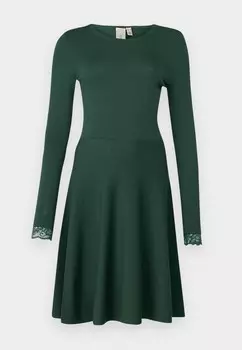 Платье-джемпер YASBECCO DRESS YAS, темно-зеленый