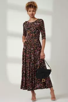 Платье джерси с круглым вырезом Lisa Jolie Moi, черный