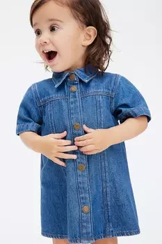 Платье джинсовое А-силуэта H&M, синий