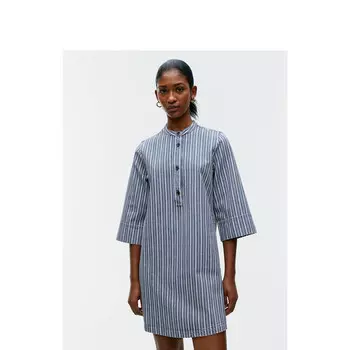 Платье джинсовое Arket полосатое, синий / белый