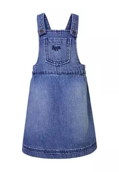 Платье джинсовое Эванс, хлопок, до колена, детское noppies, цвет Medium Blue