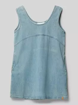 Платье джинсовое с боковыми карманами модель 'FOKAJA' Lil Atelier, синий