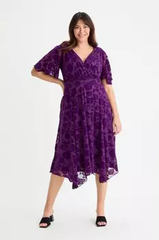 Платье Джули с шейным платком Scarlett & Jo, фиолетовый