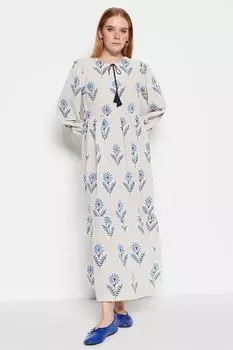 Платье - Ecru - Skater Trendyol Modest, экрю