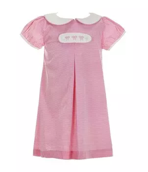 Платье Edgehill Collection Little Girl 2T-6X с узором «Питер Пэн» и рукавами-крылышками, розовый
