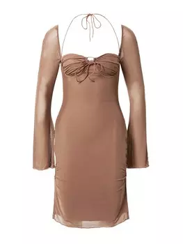 Платье Edikted Allegra, коричневый