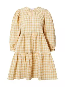 Платье Edited Joanna, бежевый/натуральный белый