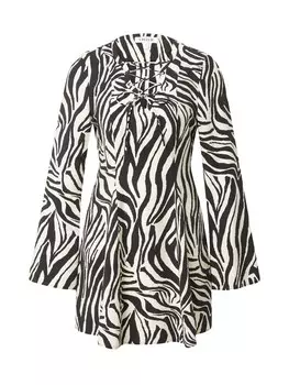 Платье Edited Prudence, бежевый/черный